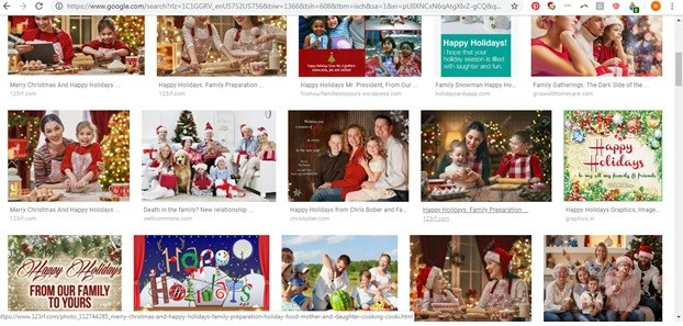 "Happy Holidays" screen shot